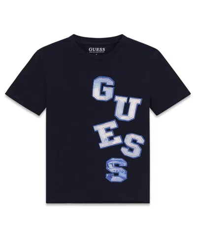 Guess Kids' Boys' 7-18 Oversized Short-sleeve Logo T-shirt In Blue