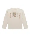 Guess Boys 8-18 Garment Dye Long Sleeves T-shirt In Neutral