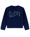 Guess Boys 8-18 Long-sleeve Crewneck Sweatshirt In Blue