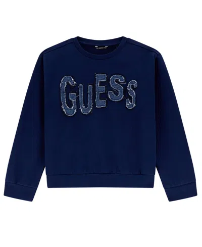 Guess Kids' Boys 8-18 Long-sleeve Crewneck Sweatshirt In Blue