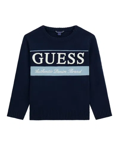 Guess Kids' Boys 8-18 Long Sleeve Soft Blend Sweater In Animal Print