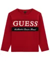 Guess Boys 8-18 Long Sleeve Soft Blend Sweater In Red