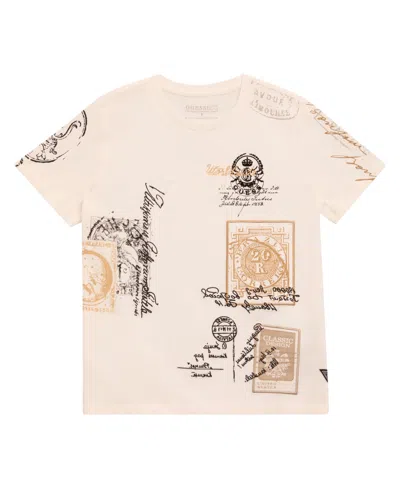 Guess Kids' Boys 8-18 Mini Me Short Sleeves T-shirt In Neutral