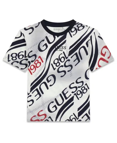 Guess Kids' Boys' 8-18 Oversized Crewneck T-shirt In Multi