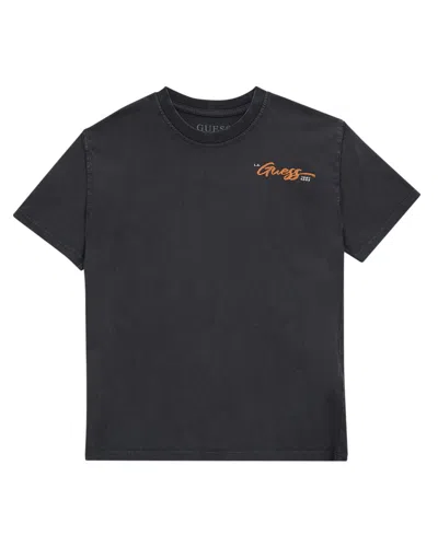 Guess Kids' Boys' 8-16 Garment Dye Oversize Short-sleeve T-shirt In Black