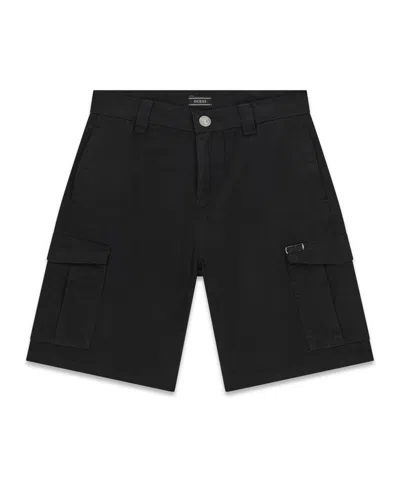 Guess Kids' Boys' 8-16 Garment Dye Poplin Shorts In Black