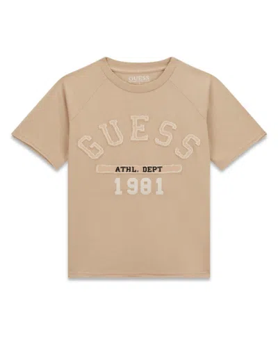 Guess Kids' Boys' 8-16 Oversize Garment Dye Short-sleeve T-shirt In Brown