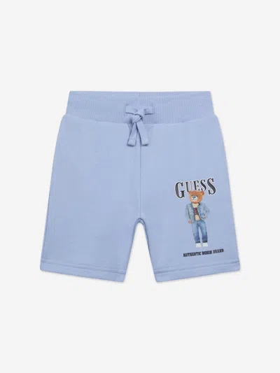 Guess Kids'  Boys Bear Logo Shorts In Blue