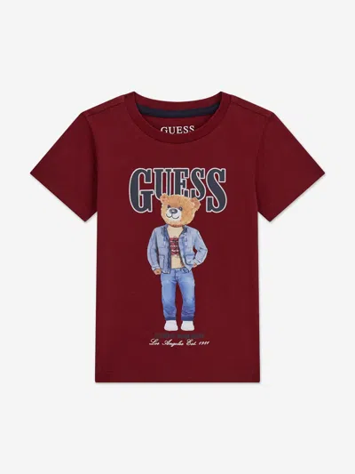 Guess Babies'  Boys Bear Logo T-shirt In Brown
