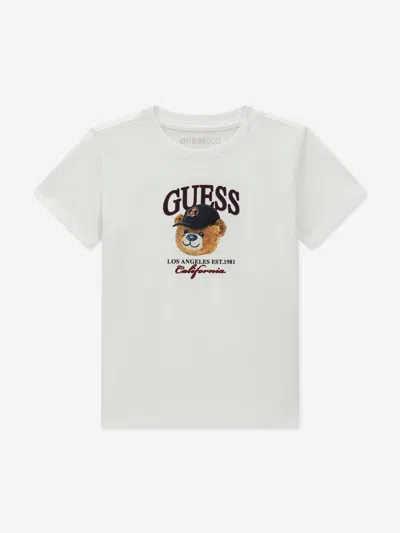 Guess Babies'  Boys Bear Logo T-shirt In White