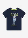 Guess Boys Bear T-shirt In Blue