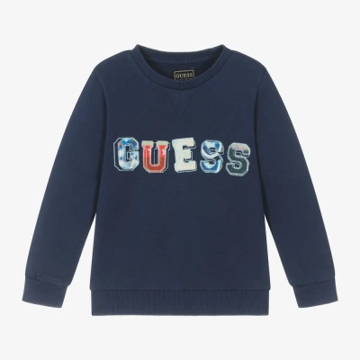 Guess Kids' Boys Blue Cotton Sweatshirt