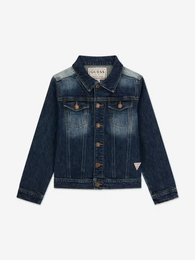 Guess Kids'  Boys Comfort Denim Jacket In Black