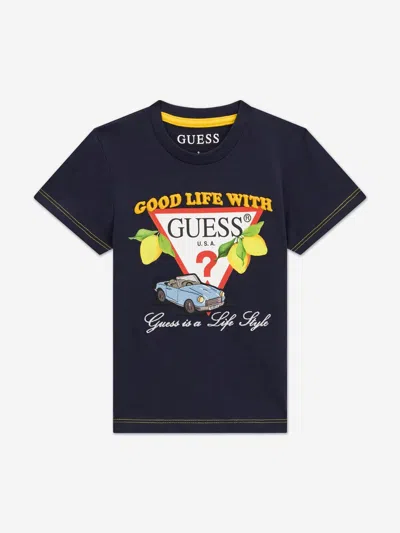 Guess Babies'  Boys Good Life T-shirt In Blue