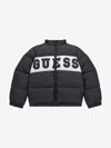Guess Logo-print Padded Jacket In Black