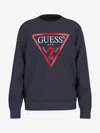 Guess Logo Sweatshirt In Blue