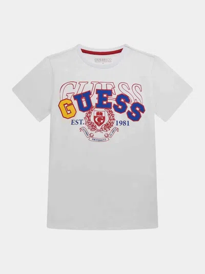 Guess Babies' Boys Logo T-shirt In White