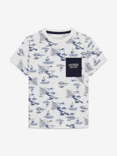 Guess Babies'  Boys Sea City Print T-shirt In White