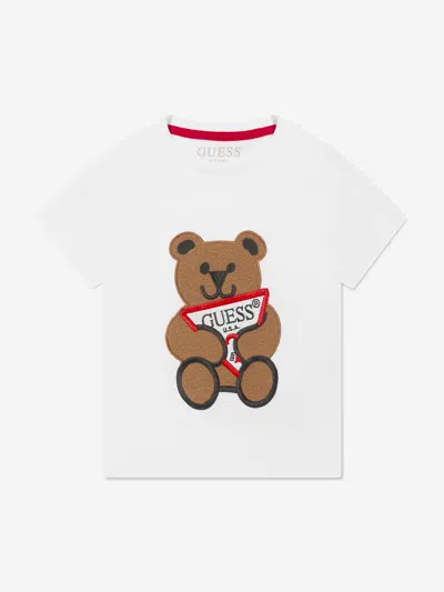 Guess Babies'  Boys Teddy Bear T-shirt In White