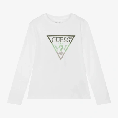 Guess Babies' Boys White Cotton Triangle Top