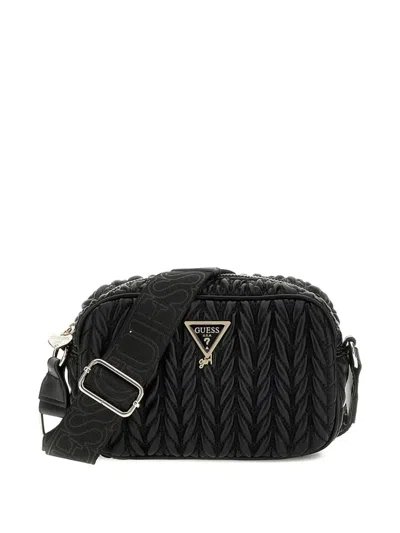 Guess Kids' Braided-pattern Shoulder Bag In Black