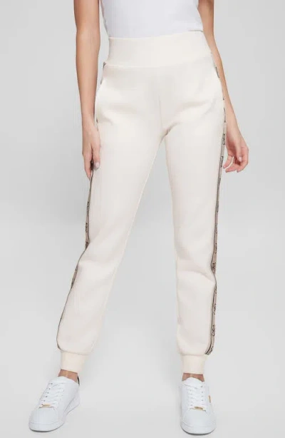 Guess Britney Logo Tape Joggers In Ocean Salt