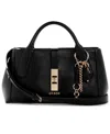 Guess Brooke High Society Medium Satchel Bag In Black