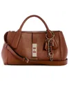 Guess Brooke High Society Medium Satchel Bag In Brown