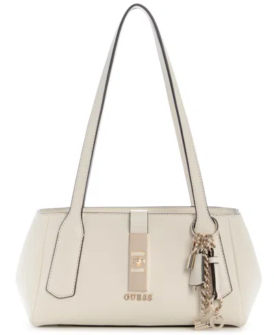 Guess Brooke Small Top Zip Shoulder Satchel Bag In Neutral