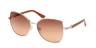Guess Brown Gradient Butterfly Ladies Sunglasses Gu00259 32f 59