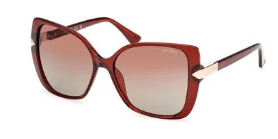 Guess Brown Gradient Butterfly Ladies Sunglasses Gu7820 69f 56