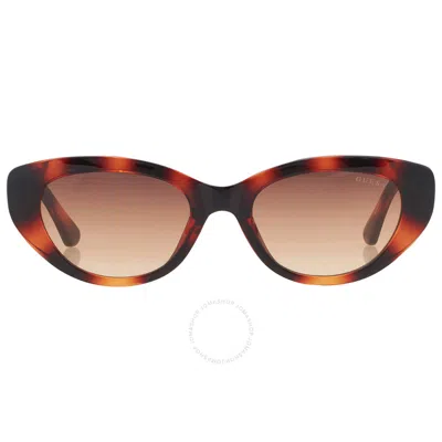 Guess Brown Gradient Cat Eye Ladies Sunglasses Gu7849 53f 51