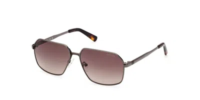 Guess Brown Gradient Geometric Men's Sunglasses Gu00071 08f 58
