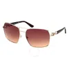 Guess Brown Gradient Navigator Ladies Sunglasses Gu00159 33f 63