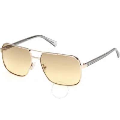Guess Brown Gradient Navigator Men's Sunglasses Gu00119 32f 58