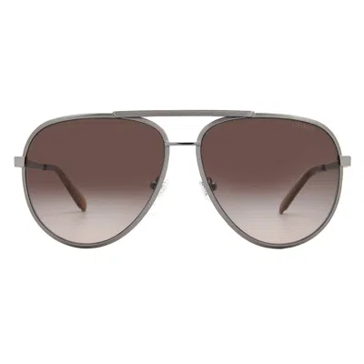 Guess Brown Gradient Pilot Men's Sunglasses Gu00209 09f 61 In Metallic