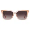 Guess Brown Gradient Square Ladies Sunglasses Gu00099 25f 55 In Gray