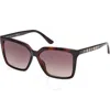 Guess Brown Gradient Square Ladies Sunglasses Gu00099 52f 55