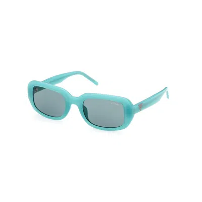 Guess Brown Injected Sunglasses In Blue
