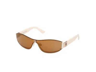 Guess Brown Mirror Shield Ladies Sunglasses Gu00263 32g 00