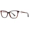 Guess Brown Plastic Glasses Women's (frames) In Brown