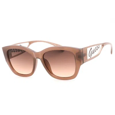 Guess Brown Resin Sunglasses In Burgundy