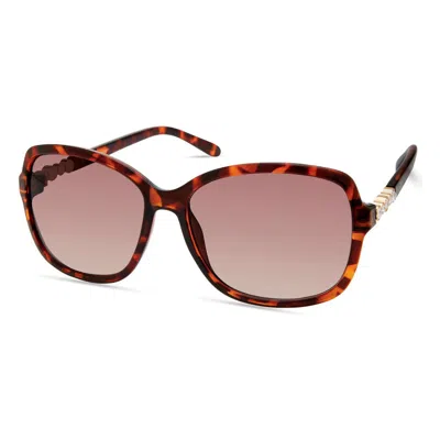 Guess Brown Resin Sunglasses In Red