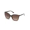 Guess Brown Resin Sunglasses In Brown
