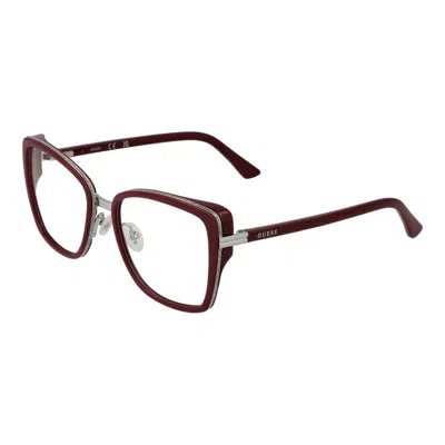 Guess Burgundy Women Optical Frames In Brown