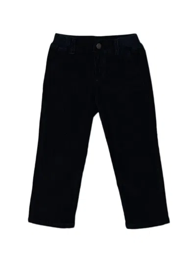 Guess Kids' Button Corduroy Trousers In Black