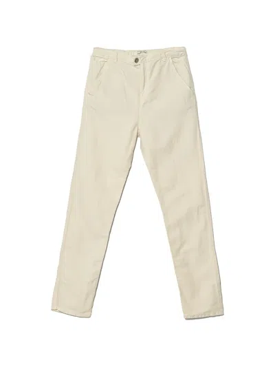 Guess Kids' Buttoned Chino Trousers In Neutral