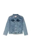 Guess Buttoned Denim Jacket In Blue