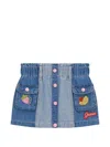 Guess Buttoned Denim Skirt In Blue