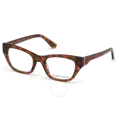 Guess By Marciano Demo Cat Eye Ladies Eyeglasses Gm0361-s 074 52 In Brown